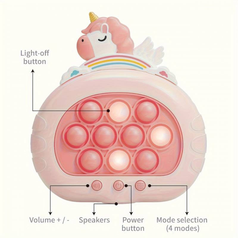 WOOPIE Elektrisch Fidget Pop It Spel - Antistress in de vorm van een Eenhoorn