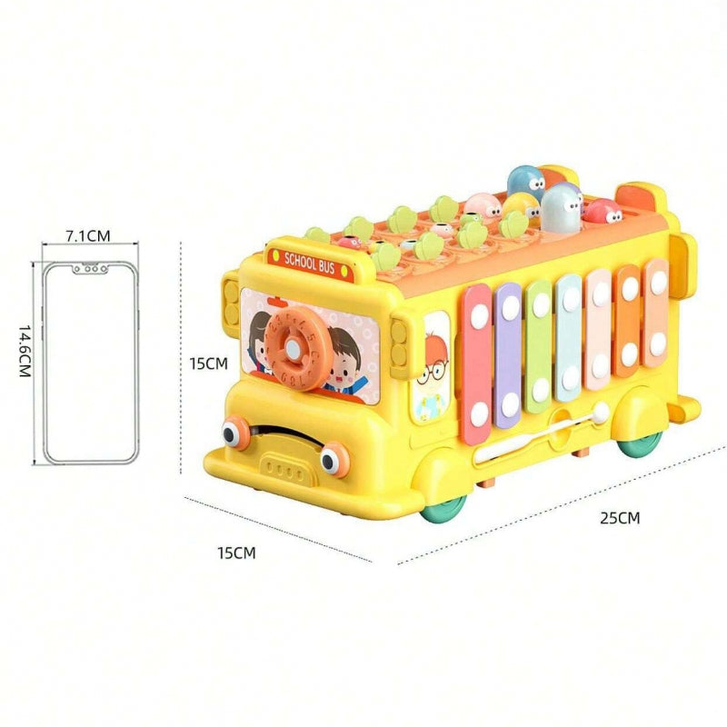 WOOPIE Interactieve speelgoed Bus voor Baby - Hamer,  Xylofoon - Montessori speelgoed