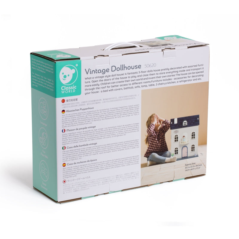 CLASSIC WORLD Houten Vintage Poppenhuis