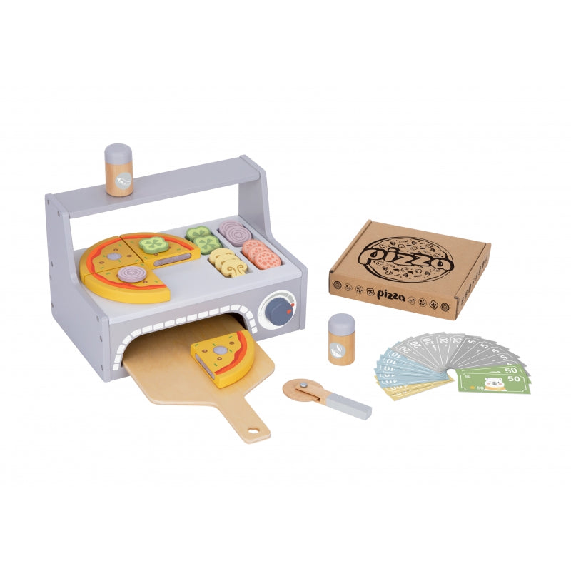 TOOKY TOY Speelgoed Pizzeria Houten Pizzaoven Accessoires