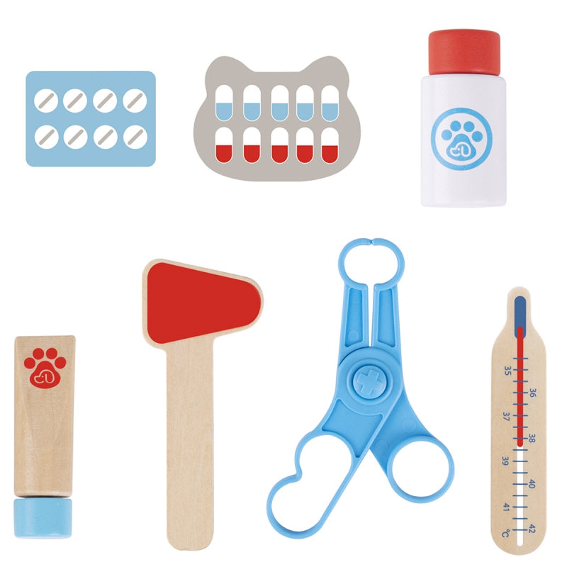 TOOKY TOY Dierenarts Set – Dokterskoffertje 17-delig