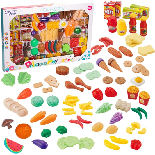 WOOPIE 120-delige Keuken- en Winkelspeelset met Groenten en Fruit