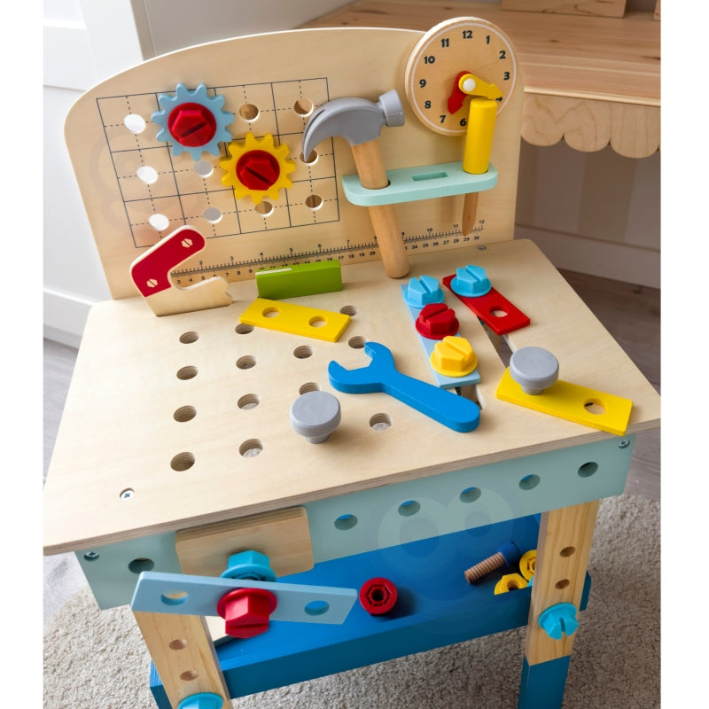 TOOKY TOY Houten DIY Tafel Gereedschap Werkbank