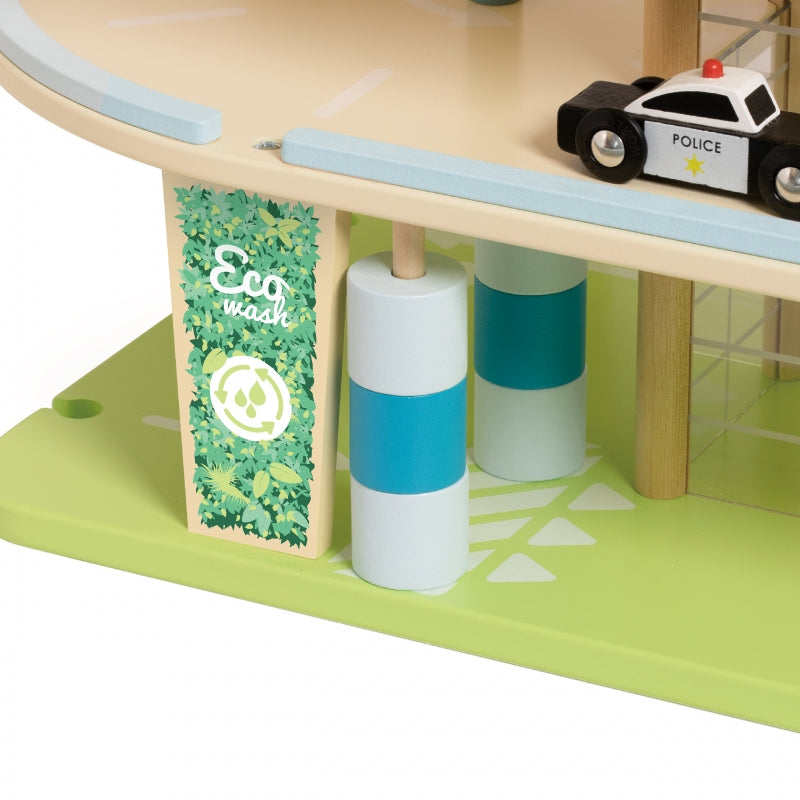 CLASSIC WORLD Houten speelgoed XL Garage met 3 Verdiepingen en Lift