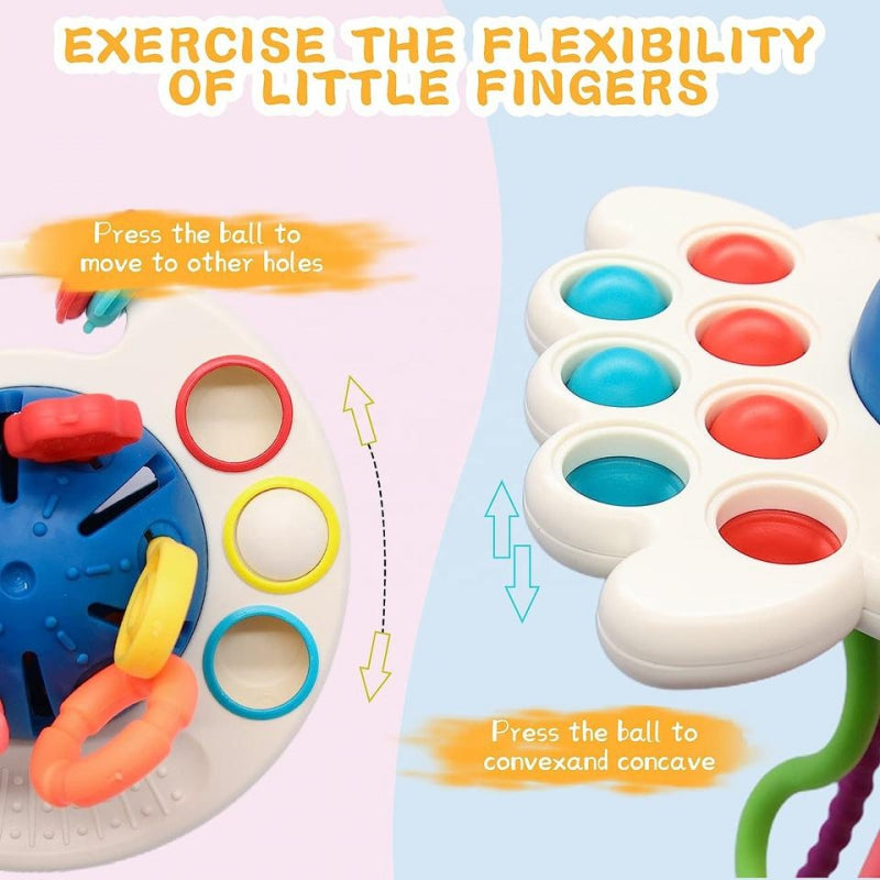 WOOPIE BABY Bijtring en Sensorisch Speelgoed - Multifunctionele Bijtring 0+ - Montessori speelgoed