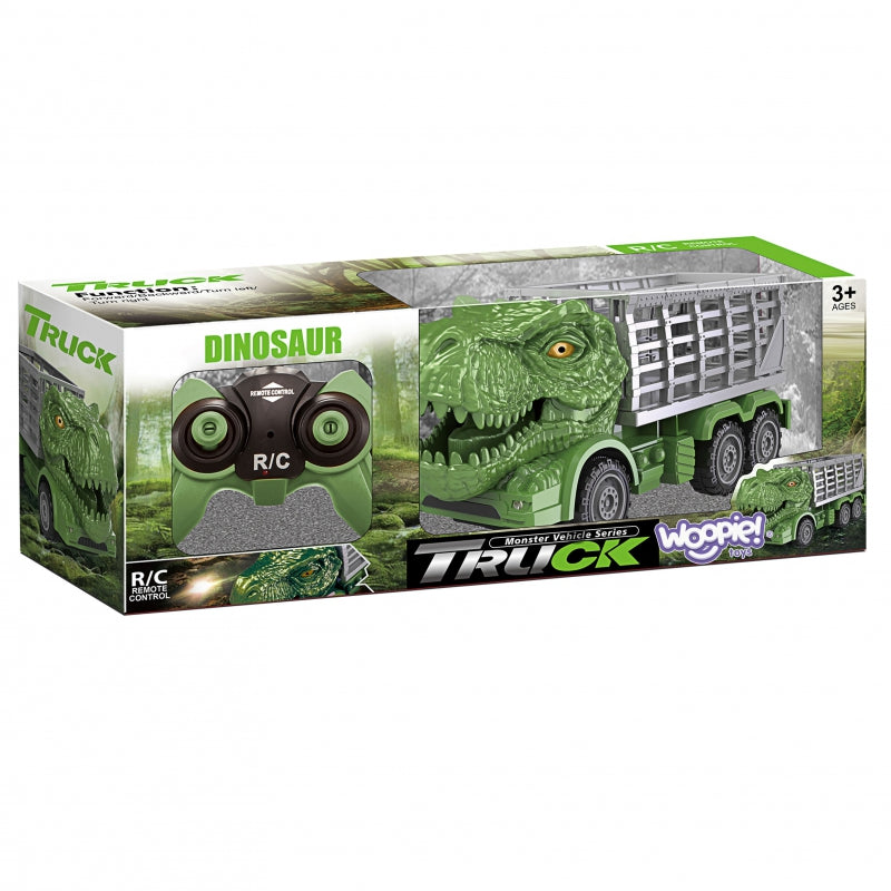 WOOPIE Groen RC Afstandsbediening auto Dino, inclusief dinosaurus Figuur