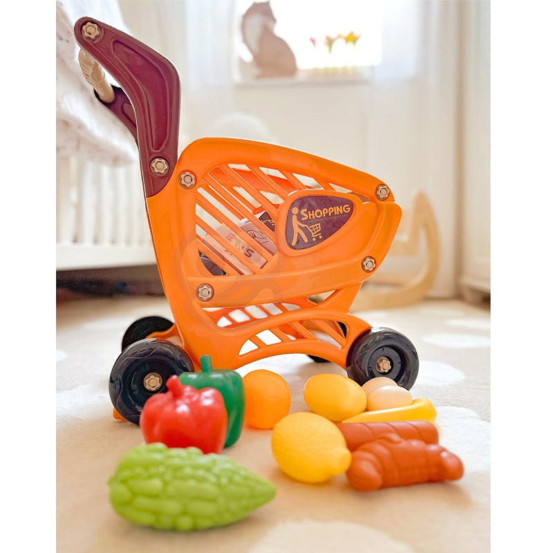 WOOPIE Speelgoed Winkelwagen voor Kinderen met Bewegende Onderdelen inclusief 42 Accessoires