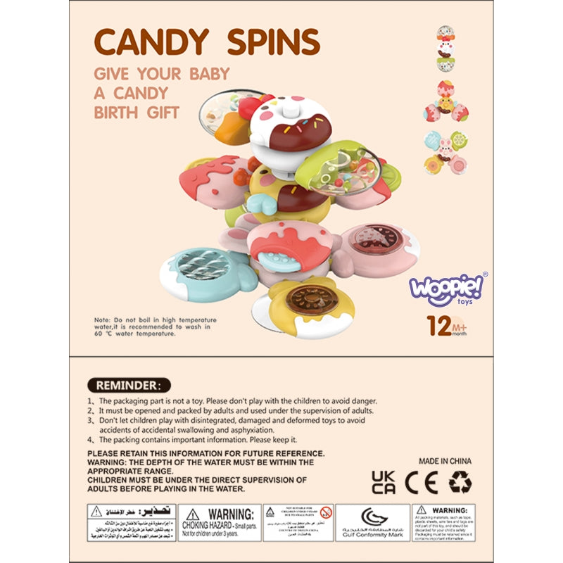 WOOPIE BABY Fidget Spinner Sensorisch set van een  Bij, Kippetje en Konijn - 3 Stuks