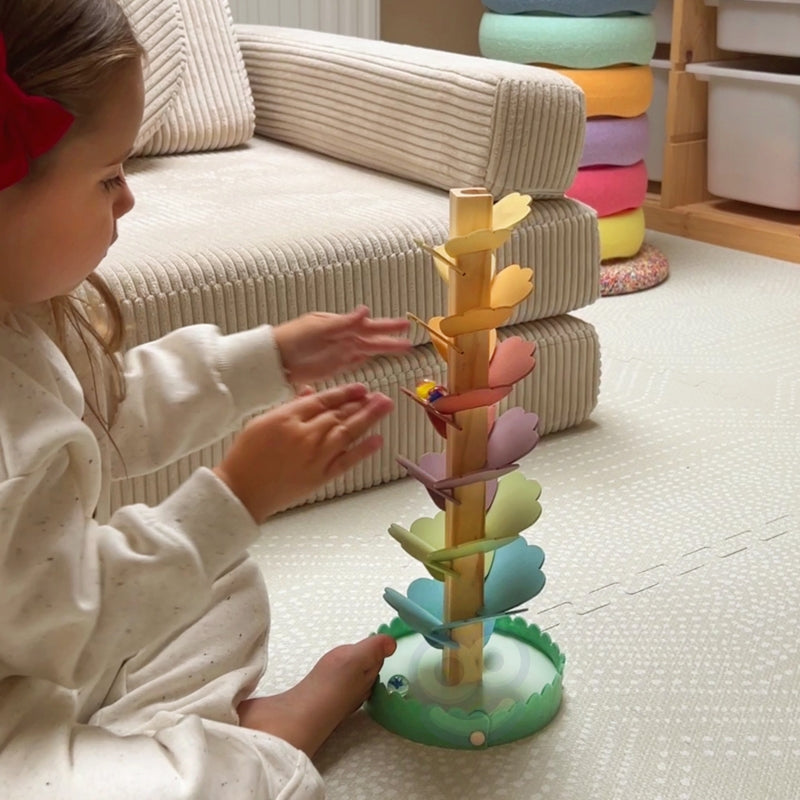 WOOPIE GREEN Houten Spiraaltoren, Kogelbaan inclusief muziek, Montessori Speelgoed -FSC