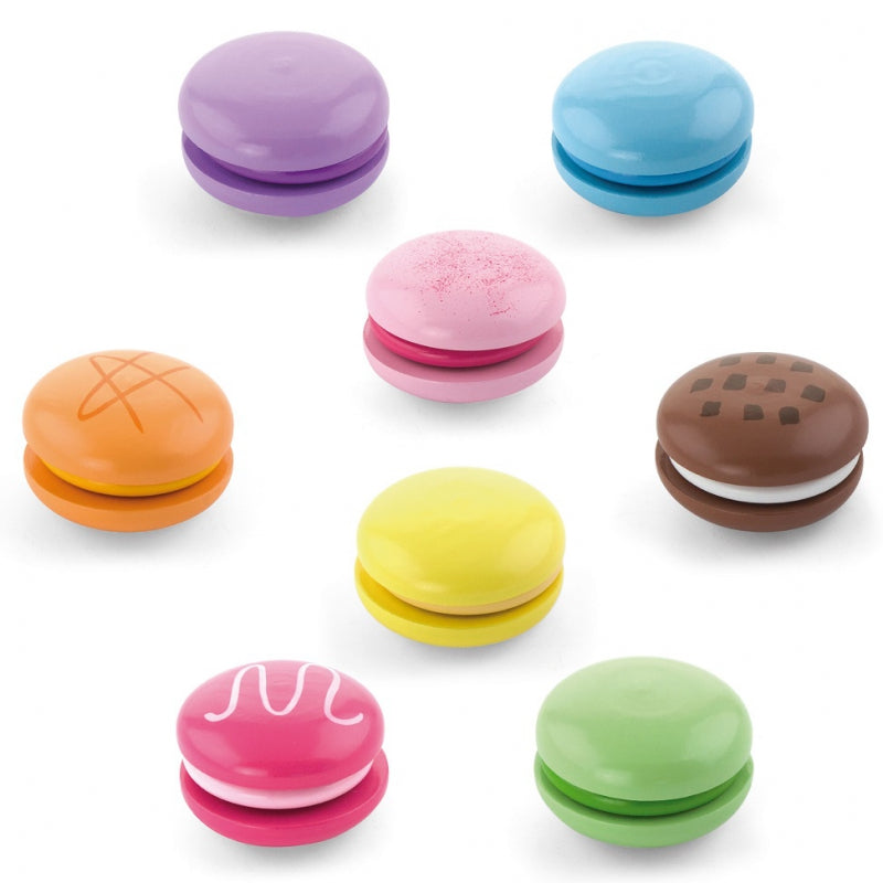 VIGA Houten Speelgoed Macarons - Set van 8 stuks
