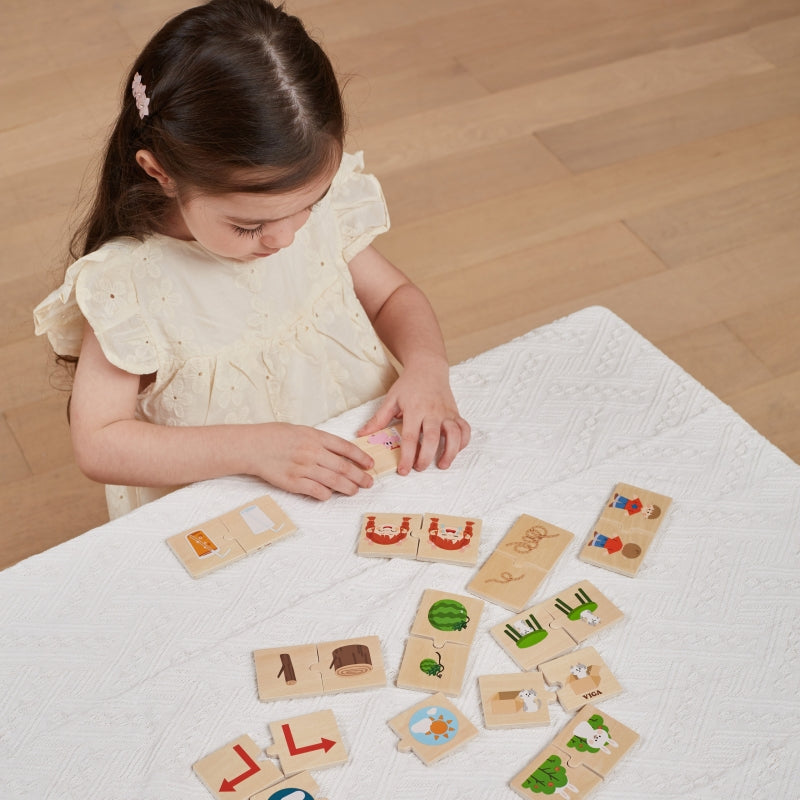 VIGA Houten Puzzel van plaatsjes Tegenstellingen