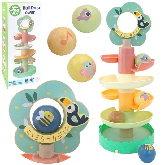 WOOPIE Houten ballen toren Sensorisch Educatief 6 stuks