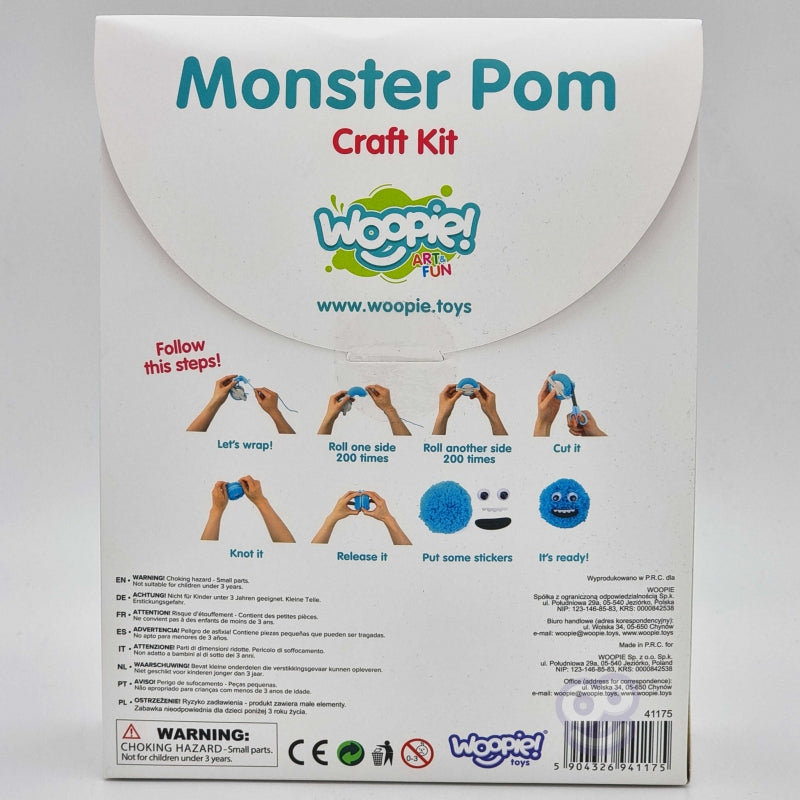 WOOPIE ART&FUN Creatieve Set – Maak je Eigen Monster Pompon