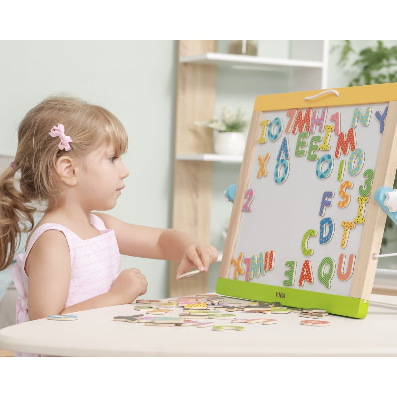 VIGA Houten Magnetisch Set Letters en Cijfers