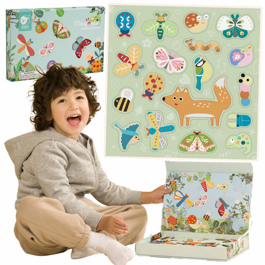 CLASSIC WORLD Magnetische Memorie Dieren Puzzel - 66 stuks