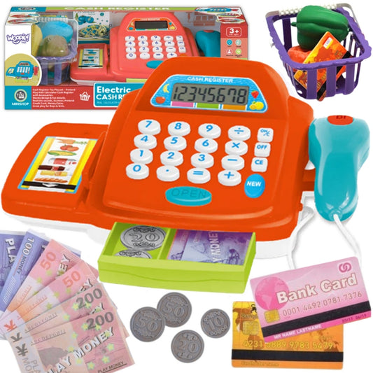 WOOPIE Speelgoed Kassa met Rekenmachine en Accessoires