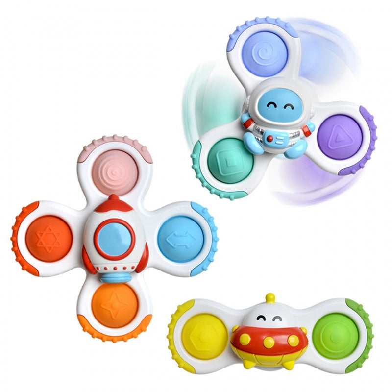 WOOPIE BABY Sensorisch Speelgoed Fidget Spinner – Raket, Alien & Ufo – 3 stuks