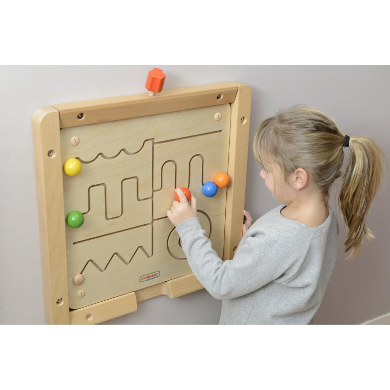 MASTERKIDZ Educatief houten Doolhof Bord voor aan de muur - Montessori speelgoed