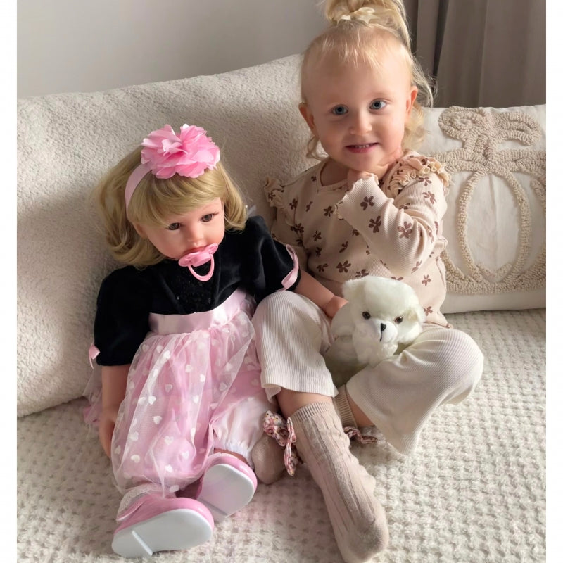 WOOPIE Vrouwelijk Realistische speelpop Pony Blond - Met Beweging & Geluid