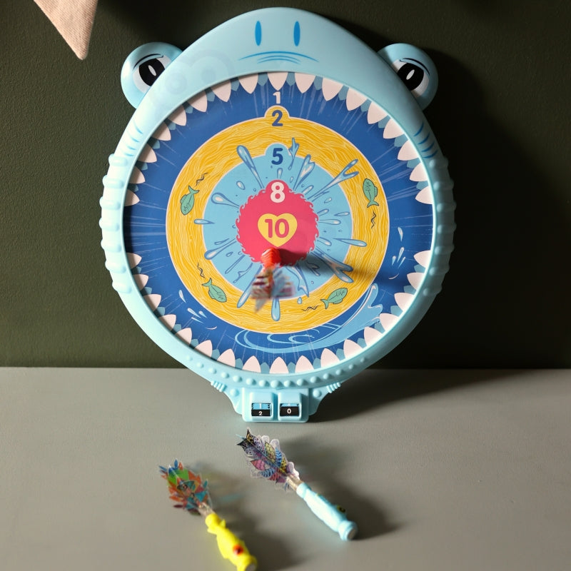 WOOPIE Speelgoed Dartbord vrolijke haai voor kinderen