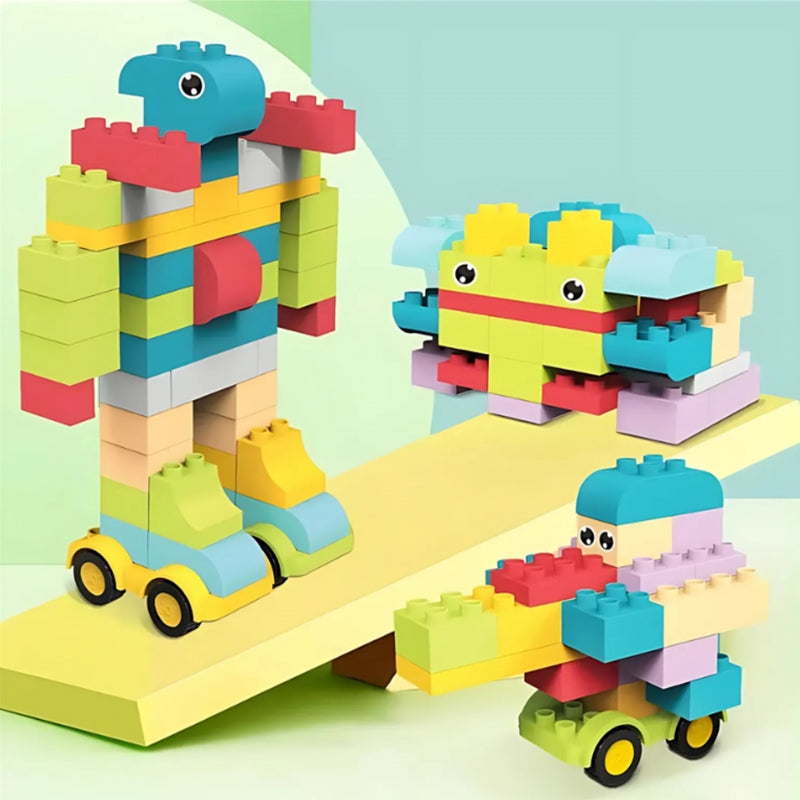 WOOPIE Grote educatieve bouwstenen voor kinderen - 86 stuks