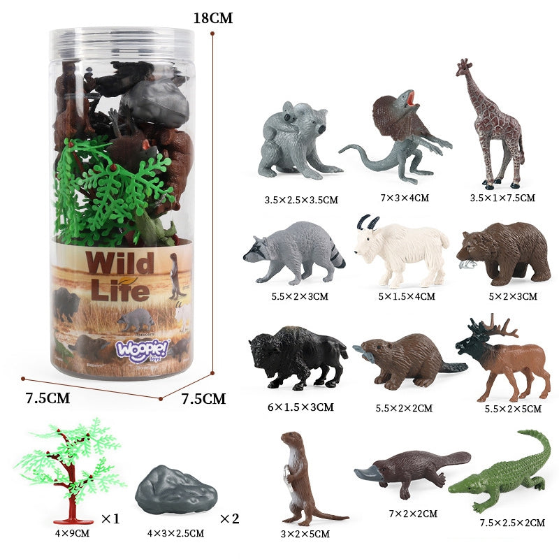WOOPIE Wilde Dieren Figuren set 15 stuks
