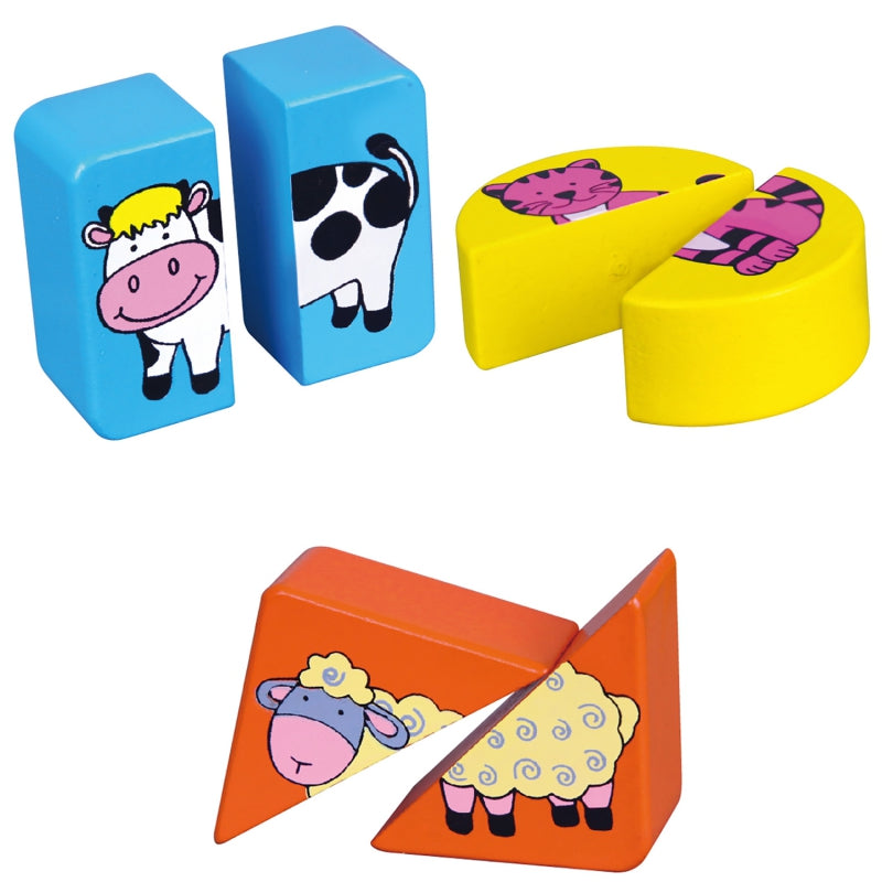 VIGA Houten Educatieve Dierenpuzzel