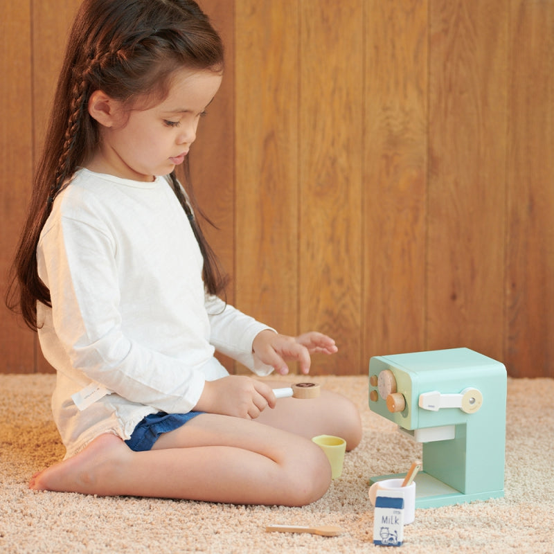 CLASSIC WORLD Houten Koffiezetapparaat voor Kinderen - 7 delig