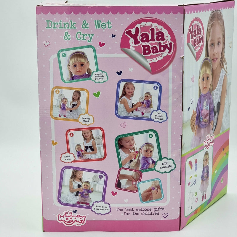 WOOPIE Speelpop met muts 43 cm + Accessoires