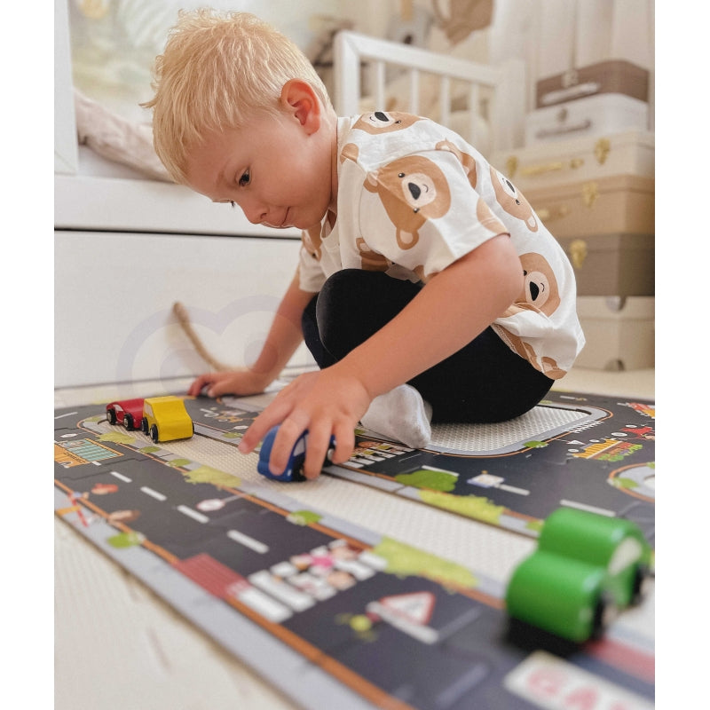 WOOPIE Snelwegmodel Rijbaan Puzzel voor kinderen 21 stuks