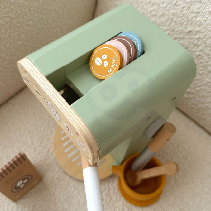 WOOPIE GREEN Houten Koffiezetapparaat  Barista 25 stuks - koffiebar