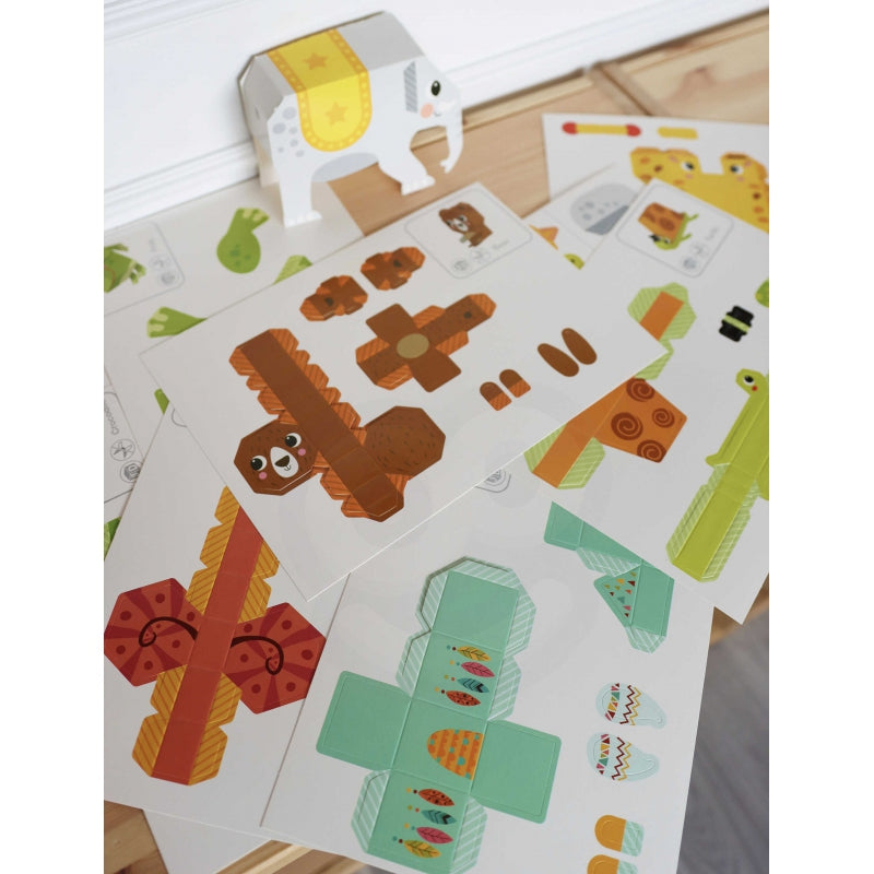 WOOPIE ART&FUN Origami set - Knutsel 3D dieren - 10 Dieren