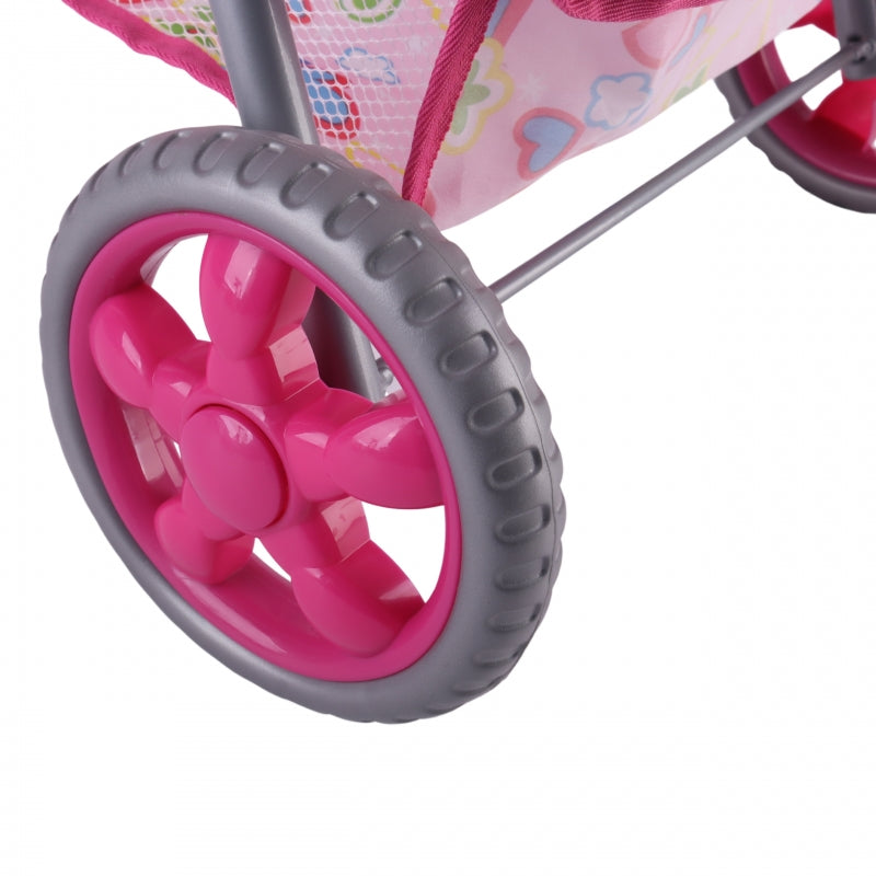 WOOPIE Kinderwagen Poppenwagen Hartjes Gekleurd