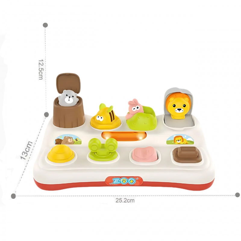 WOOPIE  Pop-up Dierentuin Diertjes spel voor Baby's, Educatief Speelgoed