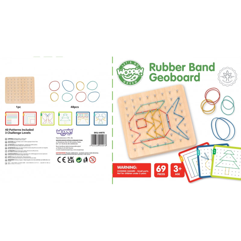 WOOPIE Elastieken Houten Puzzel 69 stuks