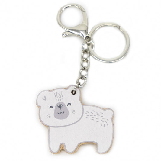 VIGA PolarB Houten Sleutelhanger Witte Beer