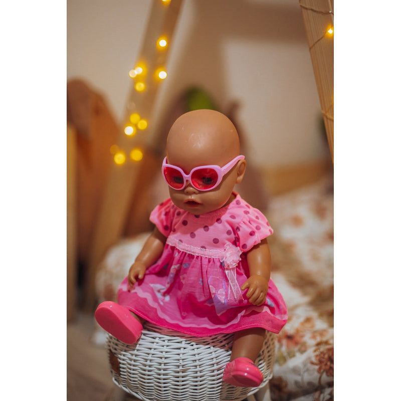 WOOPIE Poppenkleertjes Roze Jurkje Konijn 43-46 cm