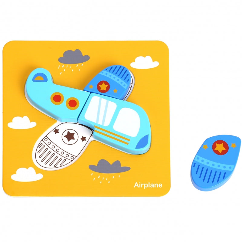 WOOPIE GREEN Houten Puzzel Voertuigen - Auto, Bus, Boot en meer -  Montessori speelgoed