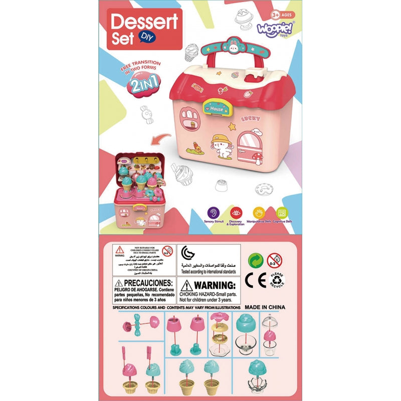 WOOPIE Speelgoed IJssalon 2-in-1 Koffer 16 stuks