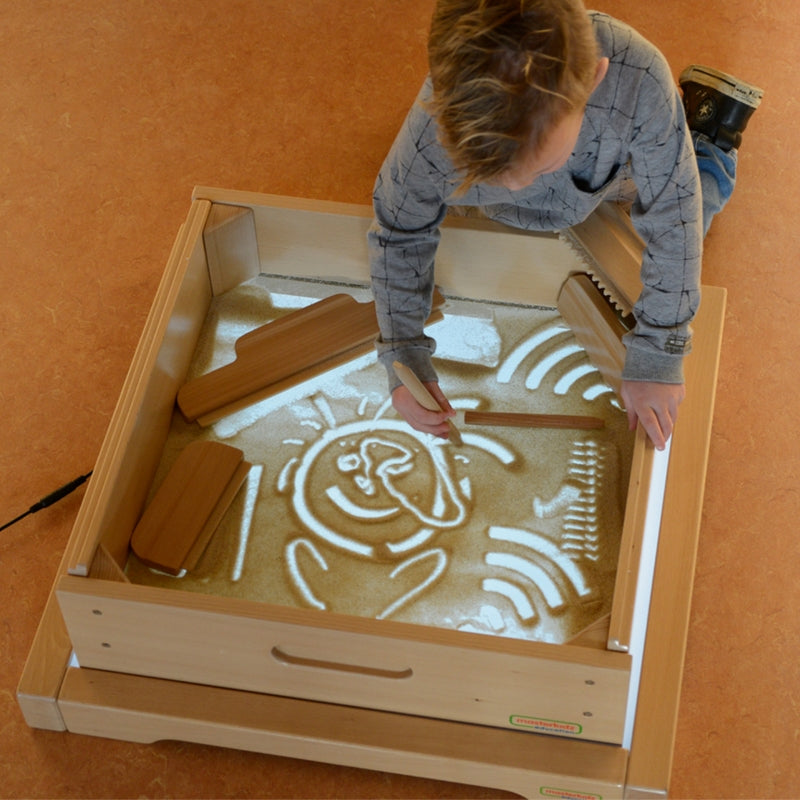 MASTERKIDZ Sensory Frame - LED-paneel + zandspeel accessoiresset