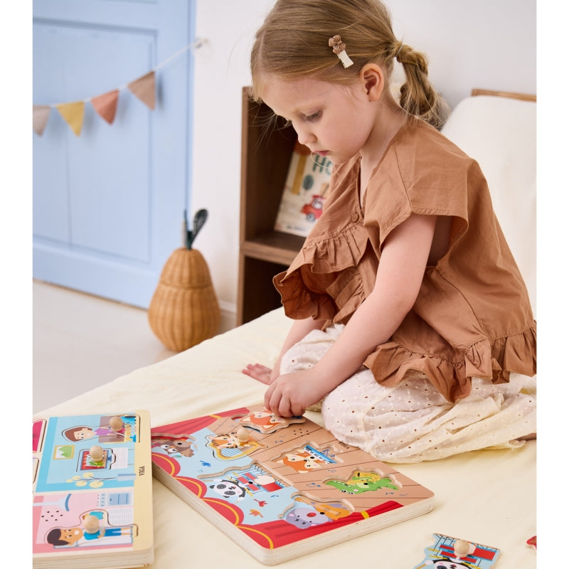 VIGA Geluiden puzzel voor kinderen, Muzikale Dieren