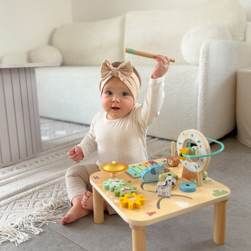 WOOPIE Houten 5-in-1 Educatieve Speeltafel Met Sensorisch Doolhof