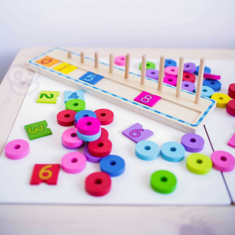 WOOPIE GREEN Tel- en Kleurenpuzzel Montessori – 56 stuks