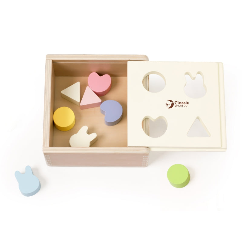 CLASSIC WORLD Houten vormen box voor kinderen - 10 stuks