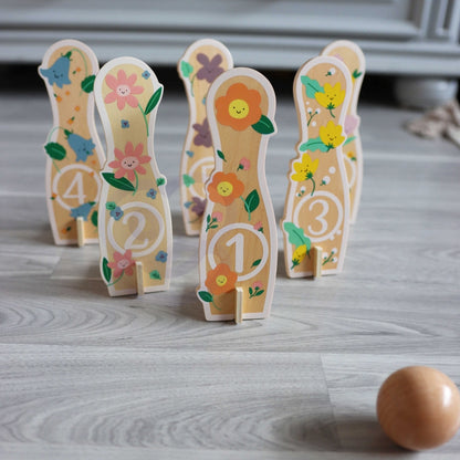 CLASSIC WORLD Houten Bowling spel voor Kinderen 6 stuks + Bal