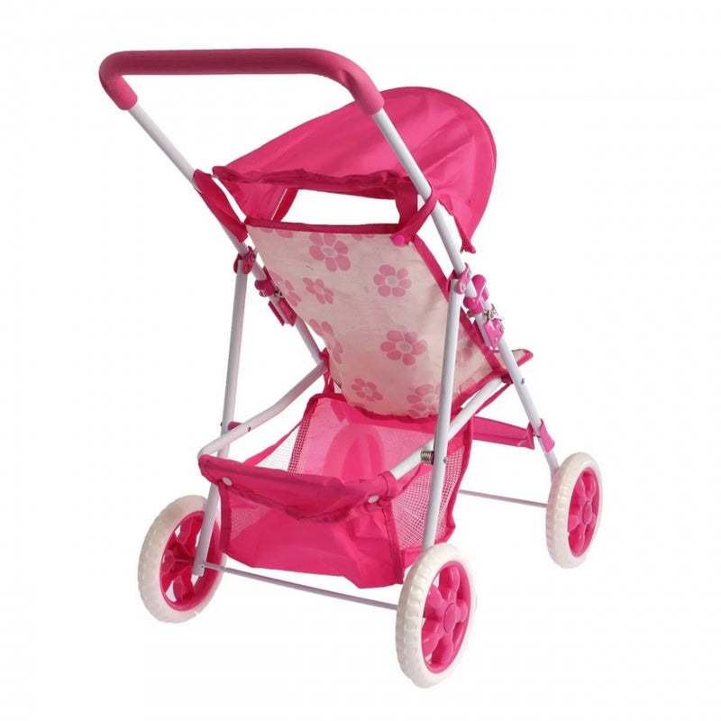 WOOPIE Poppenwagen met Bloemenprint