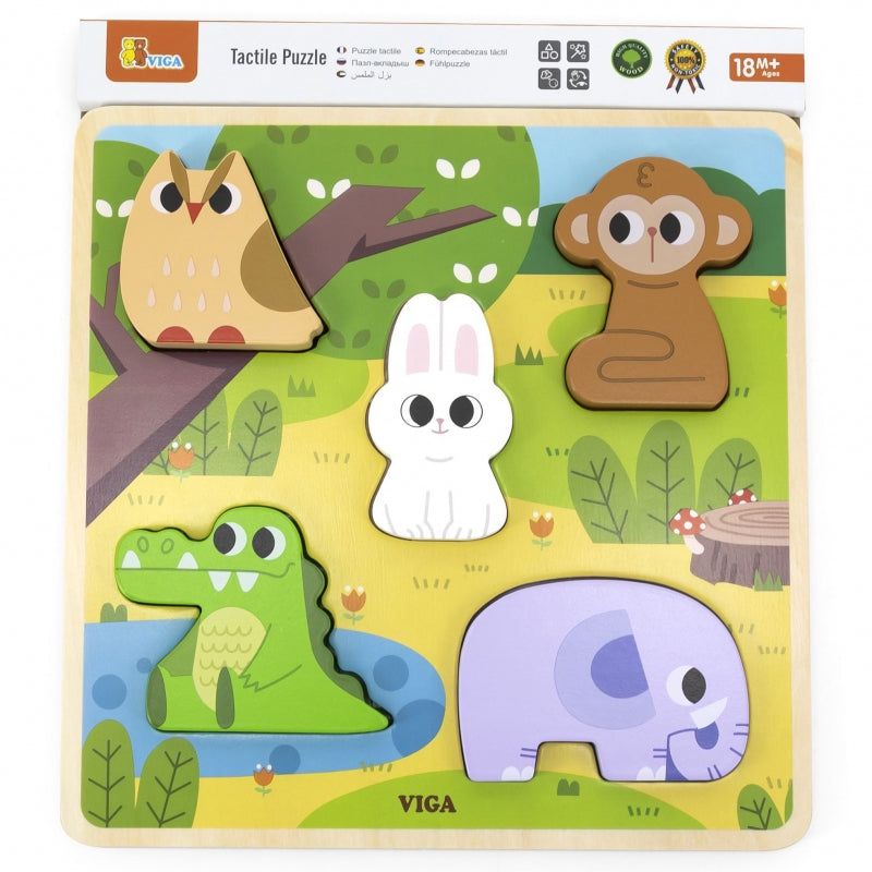 VIGA Houten Dieren Puzzel