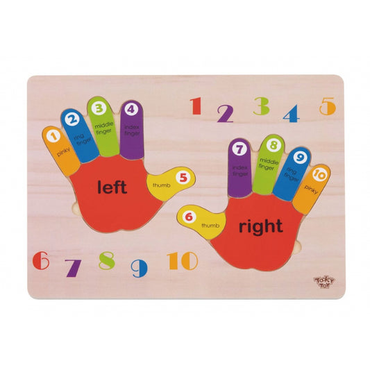 TOOKY TOY Educatieve houten puzzel Handleren tellen en kleuren
