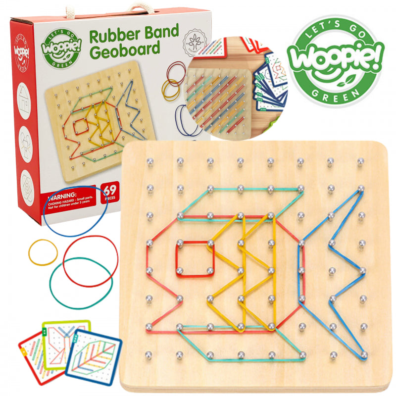 WOOPIE Elastieken Houten Puzzel 69 stuks