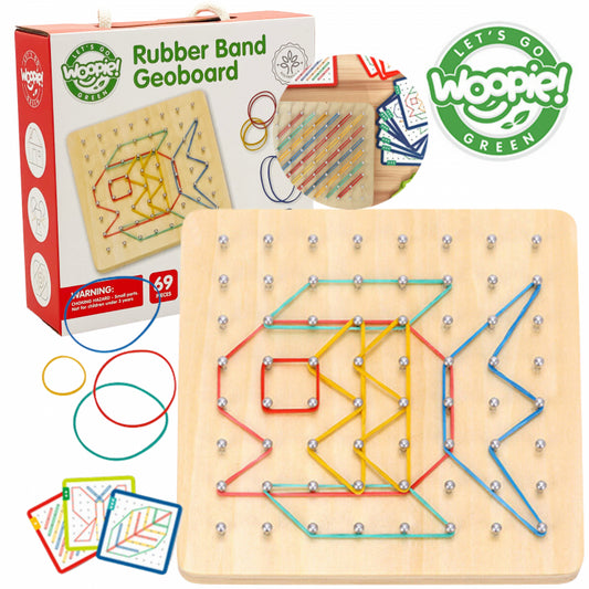 WOOPIE Elastieken Houten Puzzel 69 stuks